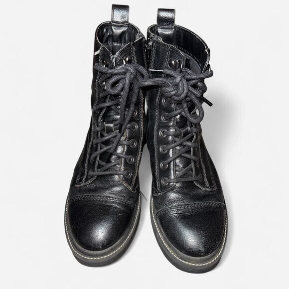 River Island Women's Black Laced and Zipper Combat Boots - Picture 2 of 7